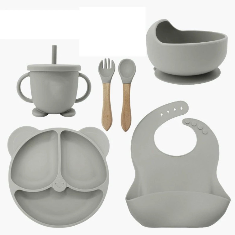 ست ظرف غذا خوری کودک مدل SILICONE