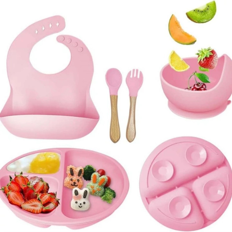 ست ظرف غذا خوری کودک مدل SILICONE
