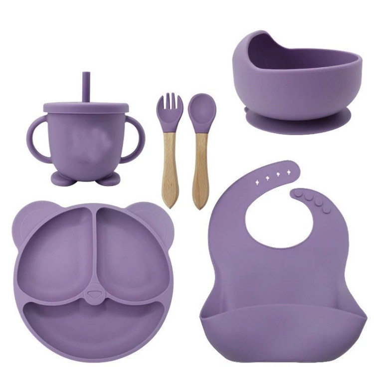 ست ظرف غذا خوری کودک مدل SILICONE