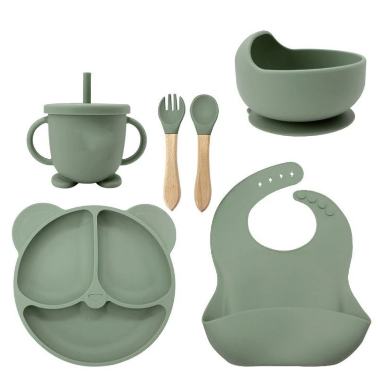 ست ظرف غذا خوری کودک مدل SILICONE