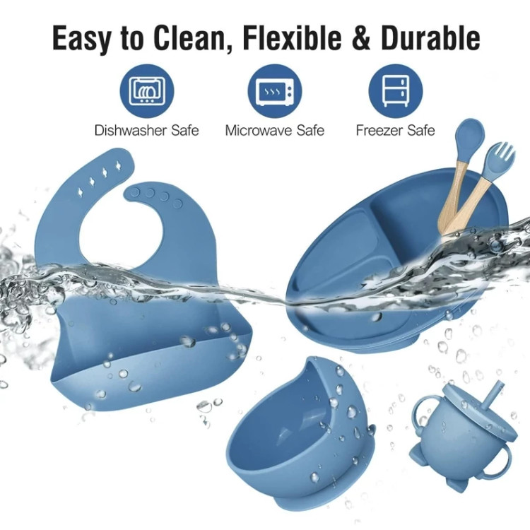 ست ظرف غذا خوری کودک مدل SILICONE