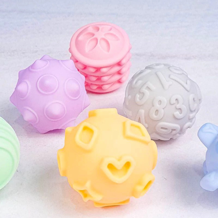 پوپت توپ حسی سیلیکونی شش عددی Soft Balls