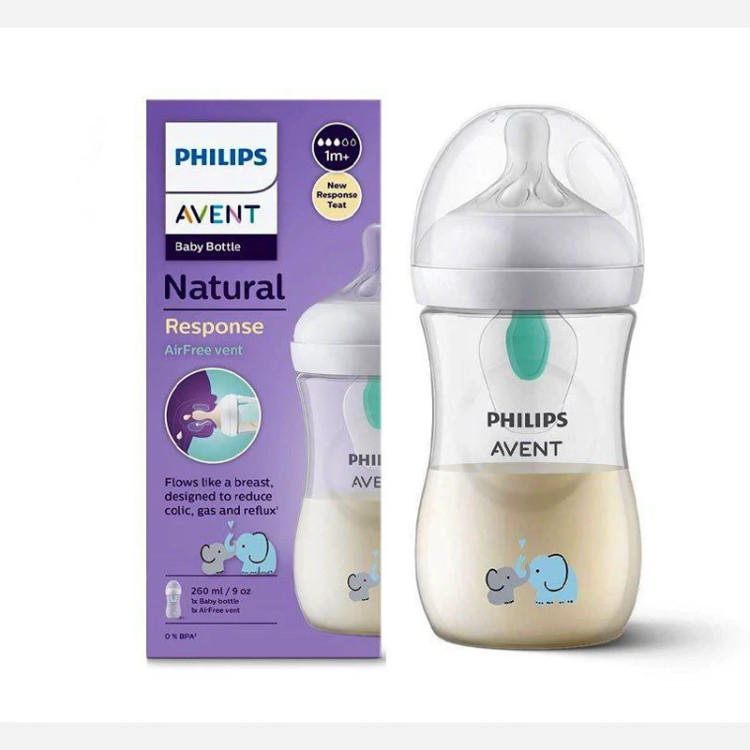 شیشه شیر اونت نچرال ریسپانس 260 میل آنتی کولیک فیل