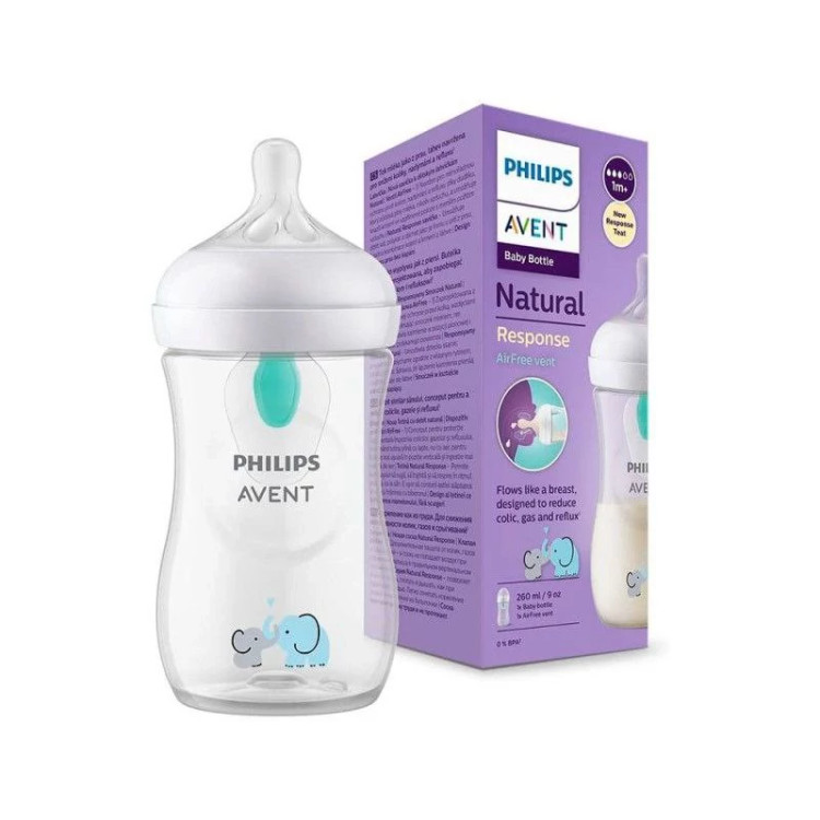 شیشه شیر اونت نچرال ریسپانس 260 میل آنتی کولیک فیل