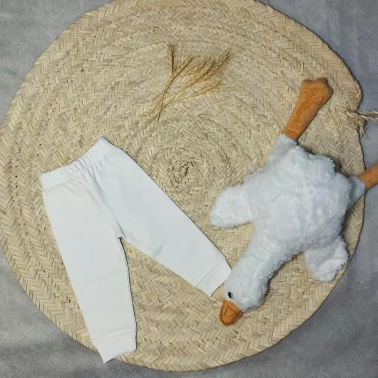 شلوار نوزادی طرح سفید ساده(سایز بندی)