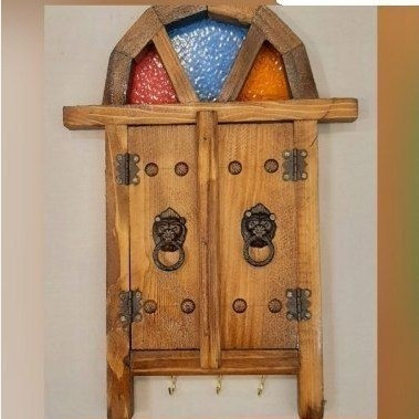 جا کلیدی چوبی سنتی جاکلیدی چوبی 2درب آینه دار