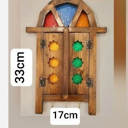 جا کلیدی چوبی سنتی جاکلیدی چوبی 2درب آینه دار