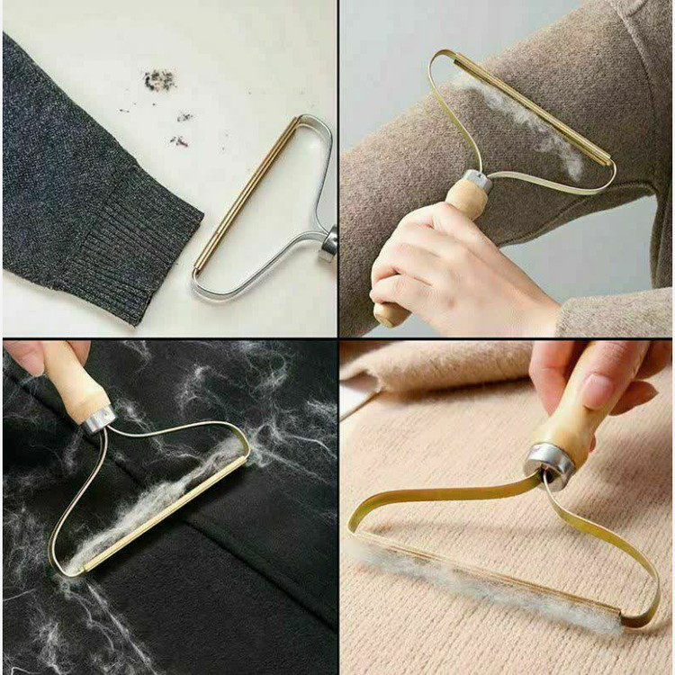 پرز گیر دسته چوبی پرزگیر