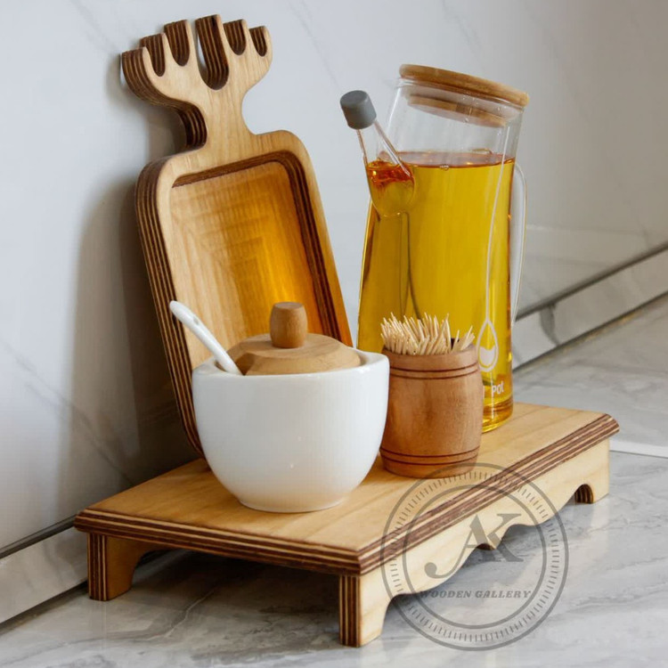 میز رایزر چوبی پایه دالبری استند چوبی سایز 34