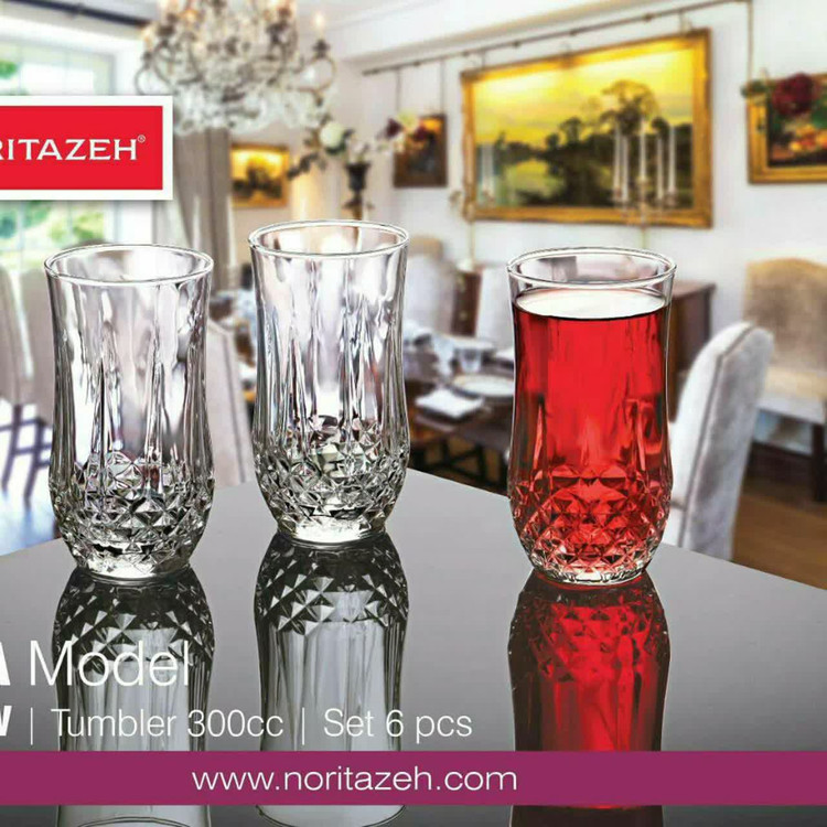 سرویس پارچ و لیوان طرح اپرا پارچ و لیوان شیشه ای 7 پارچه