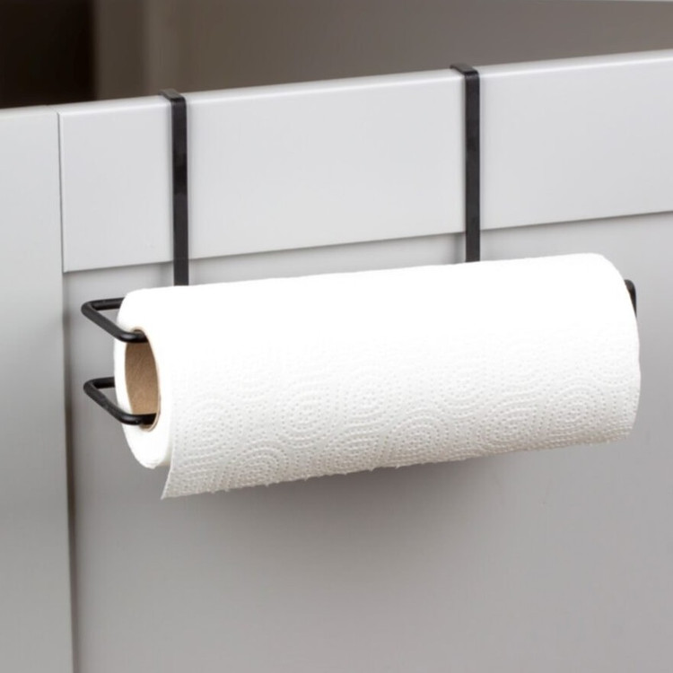 اویز دستمال کابینتی اویز کابینت دستمال رول جنس فلزی با رنگ مشکی