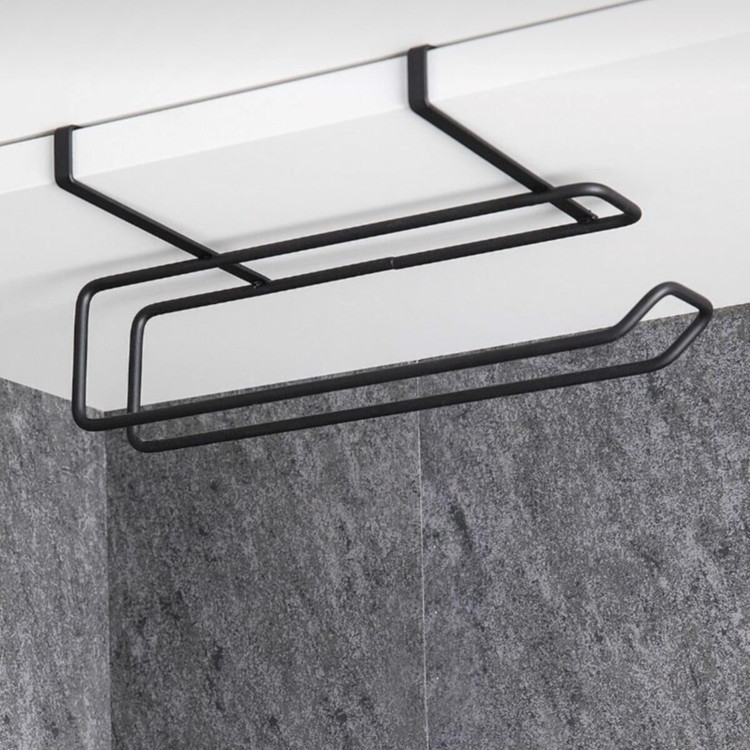 اویز دستمال کابینتی اویز کابینت دستمال رول جنس فلزی با رنگ مشکی