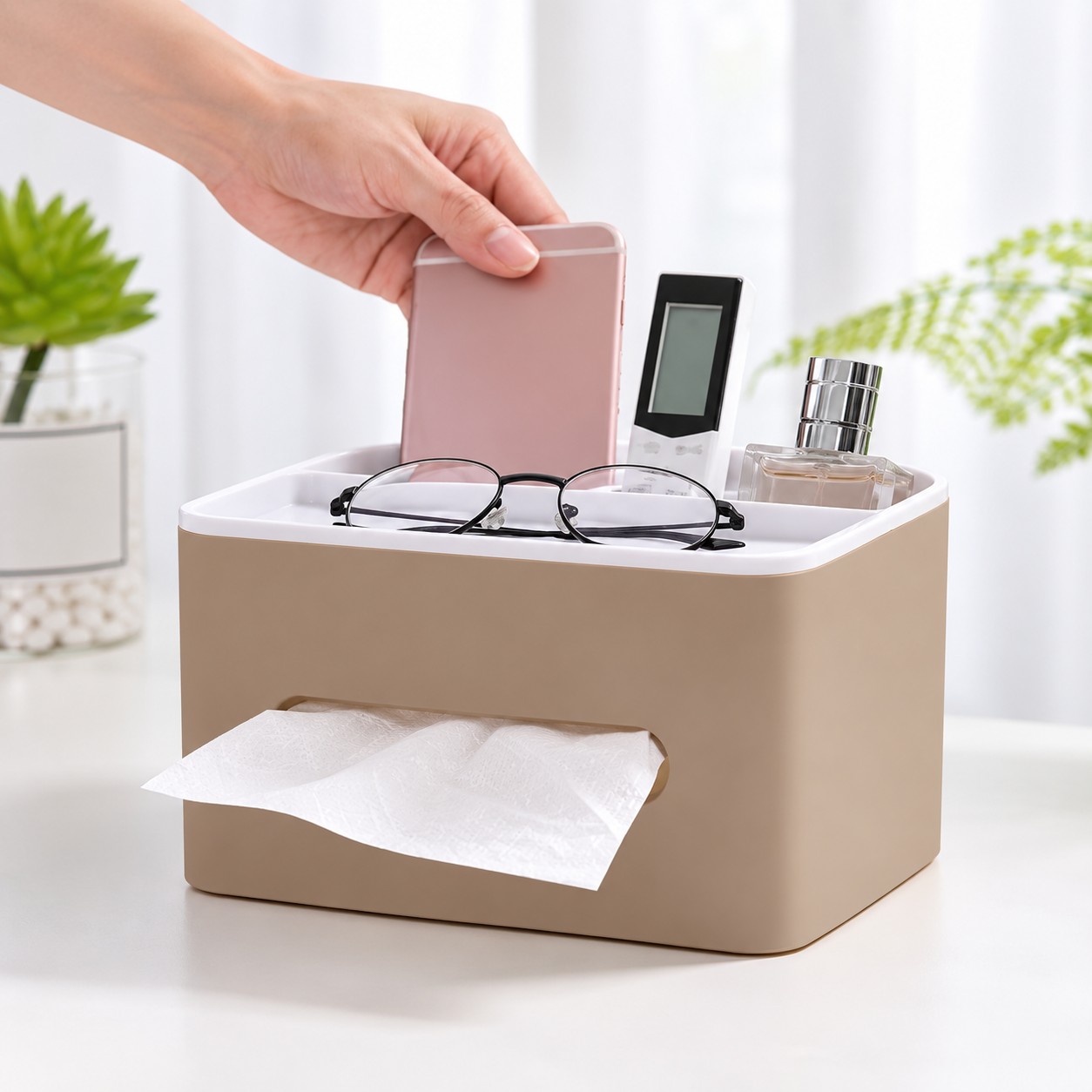 جعبه دستمال کاغذی و نظم دهنده