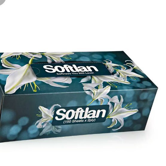 دستمال کاغذی سافتلن 100 برگ دولایه 1 بسته جنس قدیمی
