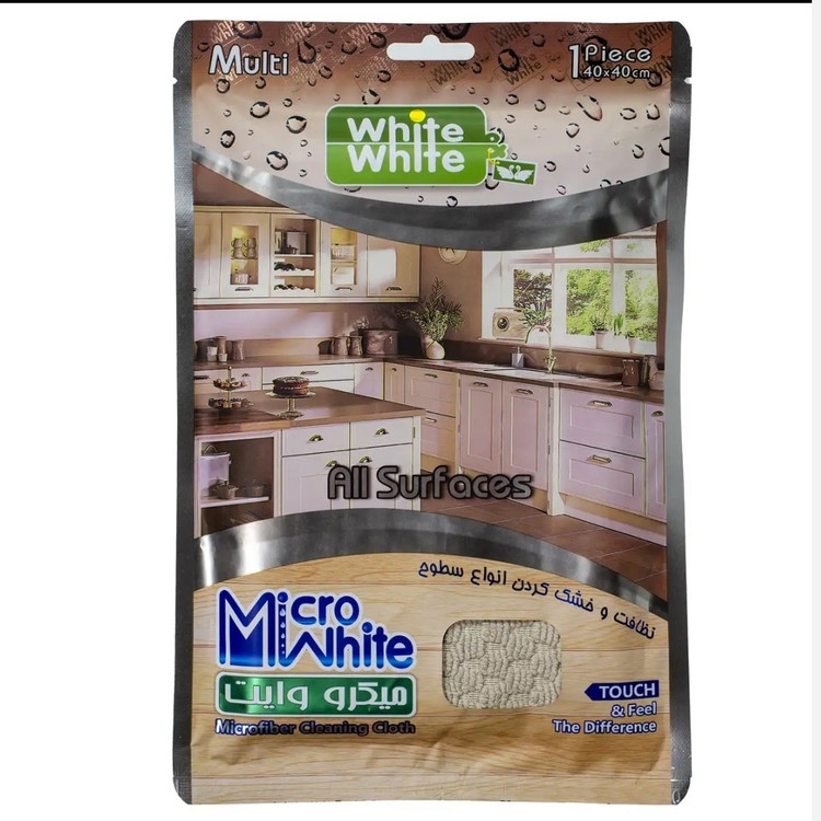 دستمال میکرو وایت (white white) مخصوص نظافت و خشک کردن سطوح