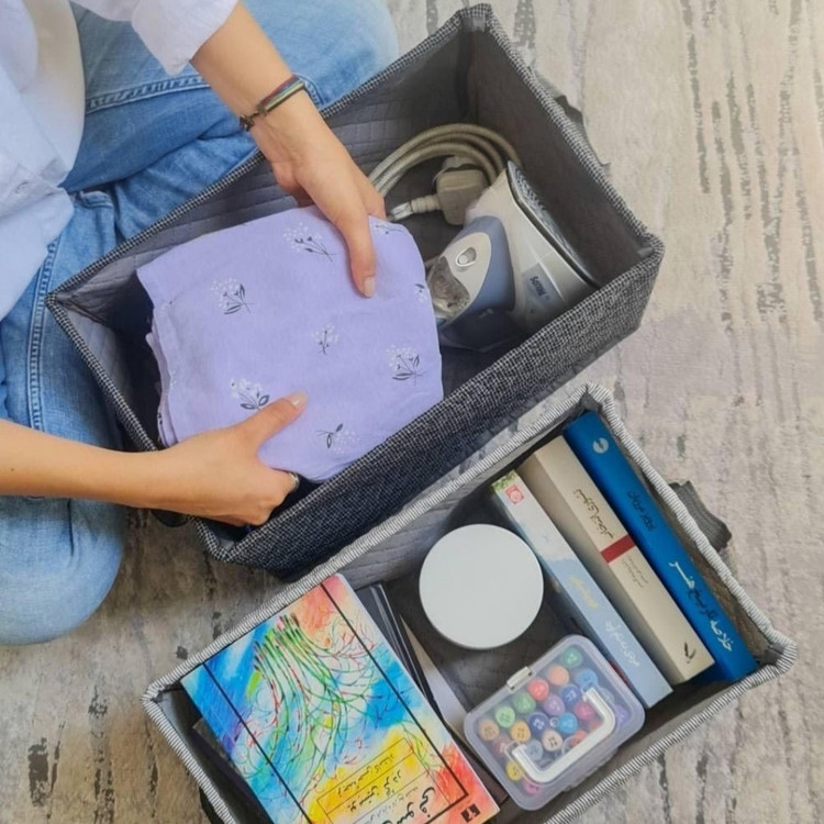 باکس شلوار و لباس 3 لایه اسکلت دار فلزی مای هوم طرح بری بری نظم دهنده لباس