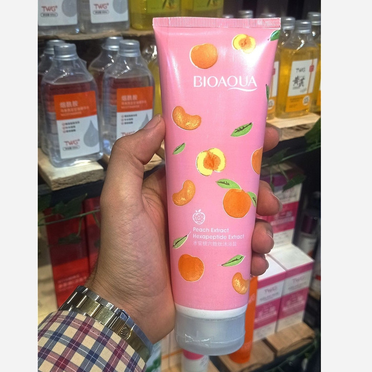 نمک بدن هلو250گرمی بیواکوا مدل اقتصادی(قیمت مناسب،عرضه مستقیم)